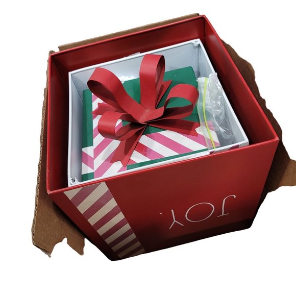 Rae Dunn 3 Tier metal Present Set Christmas decor peace love joy easy to store - Picture 6 of 13